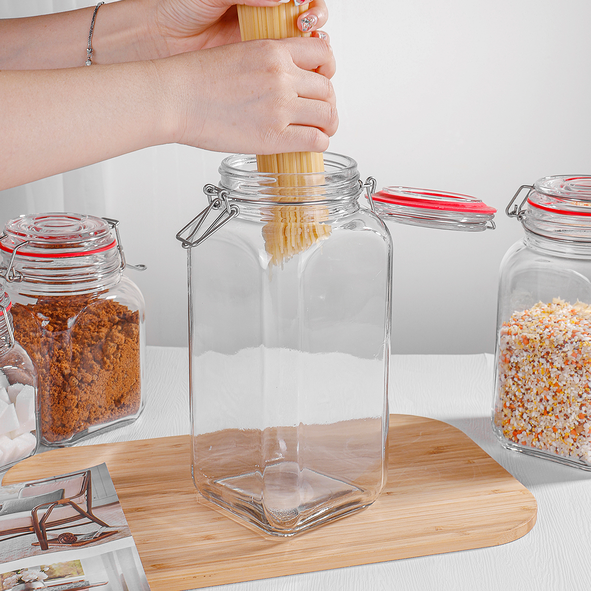 Glass Food Kitchen Using Storage Jar Homeware Jh Glassware Jh Glassware