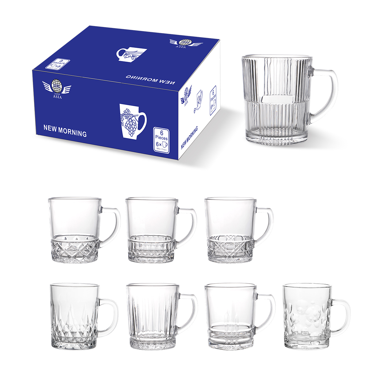 clear glass coffee mugs for customized