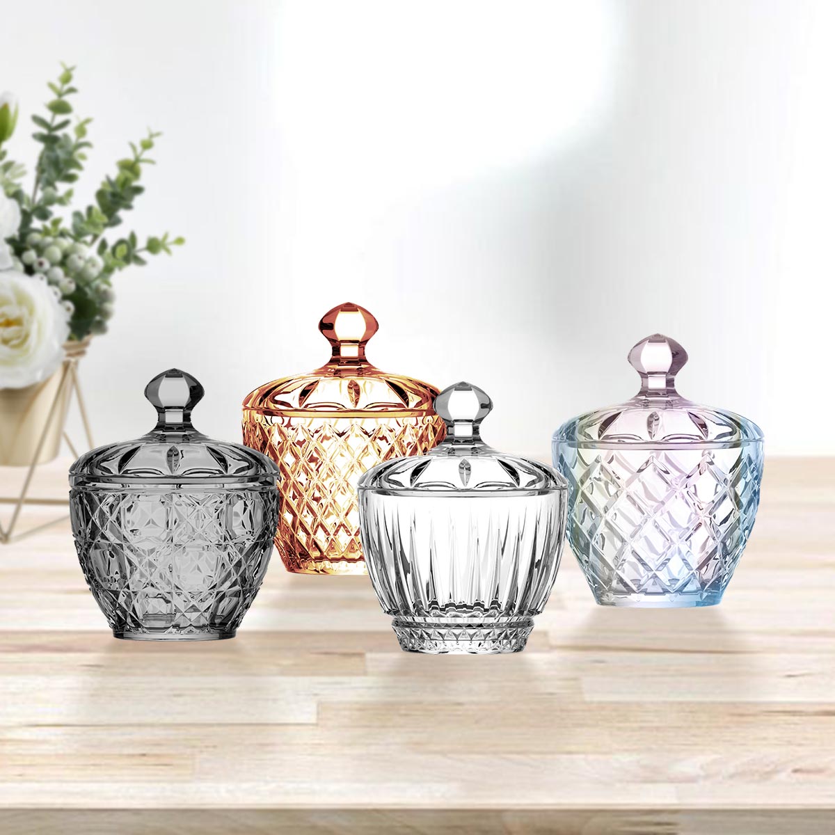 Luxury Glassware Kitchen Food Storage Jar