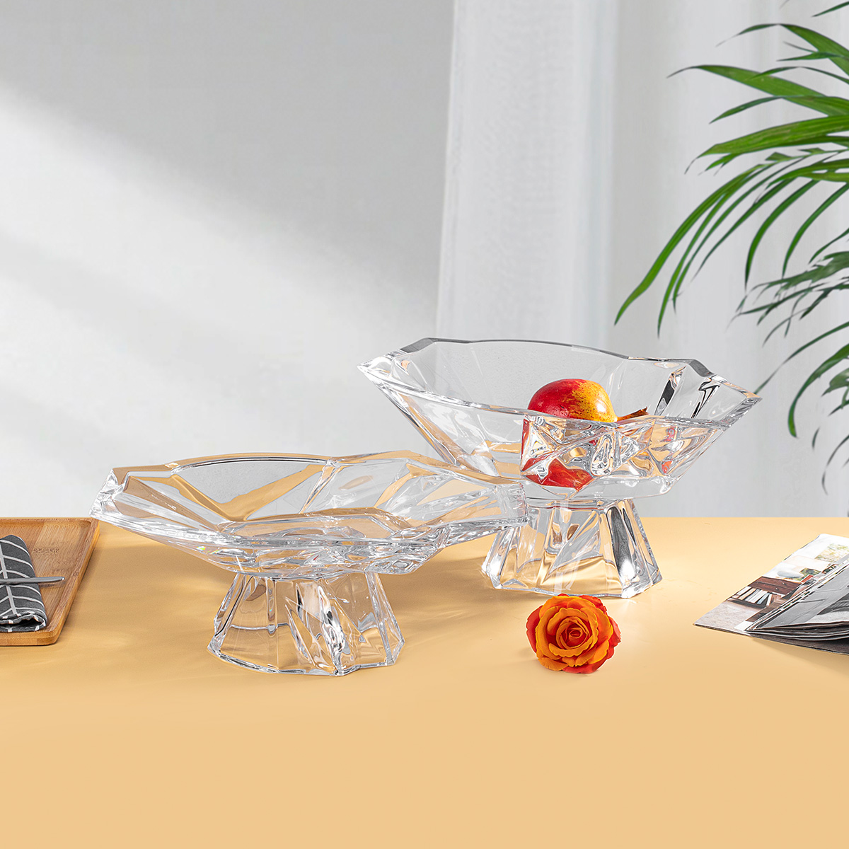 High Quality Crystal Fruit Plate Glass Bowl /Plate/Drinking Glasses