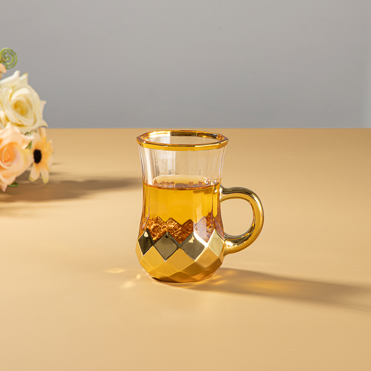 Colorful Tea Cups and Saucers for Supermarket Promotional Gifts