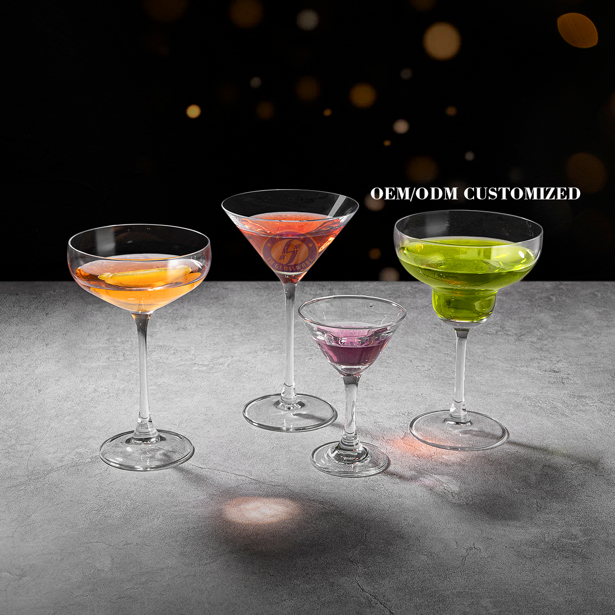 Champagne Glass Goblet with Custom Logo