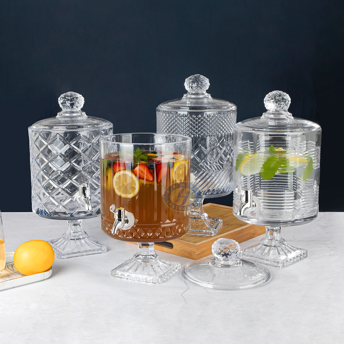 Glass Juice Dispenser Juice Jug With Tap