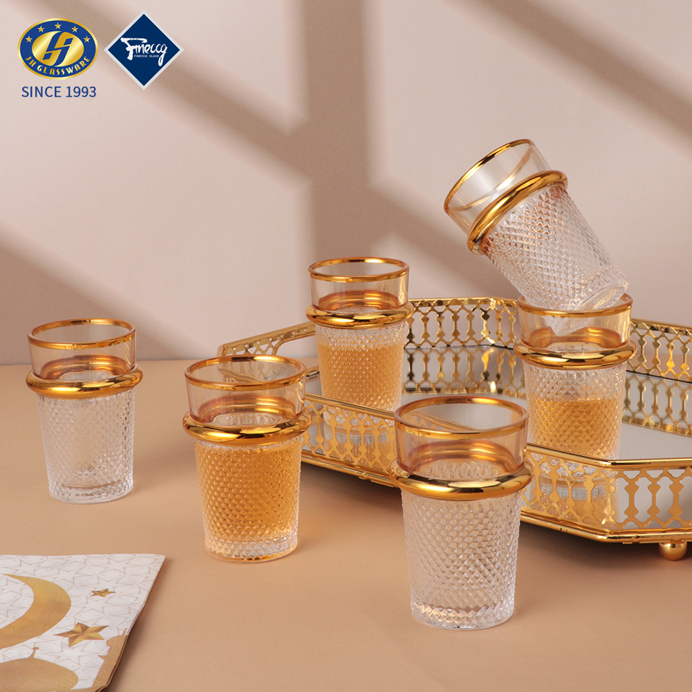 Flower Fresh Printing Water Tea Juice Transparent Glass Cup